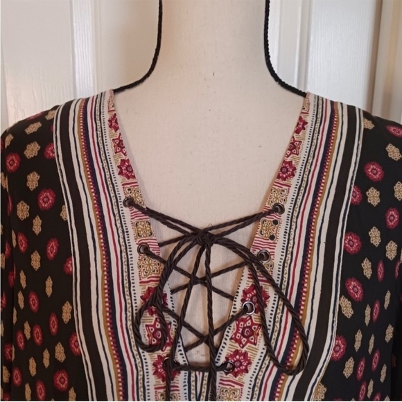 Free People Rain Or Shine Chiffon Boho Mini Dress Sz S NWT - Picture 7 of 12